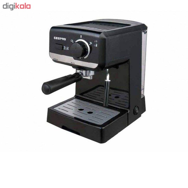 اسپرسوساز 1500 میلی لیتری جی پاس مدل GCM-6108، با مصرف پودر قهوه، مناسب تهیه اسپرسو، کافه لاته و کاپوچینو، دارای 1 عد...