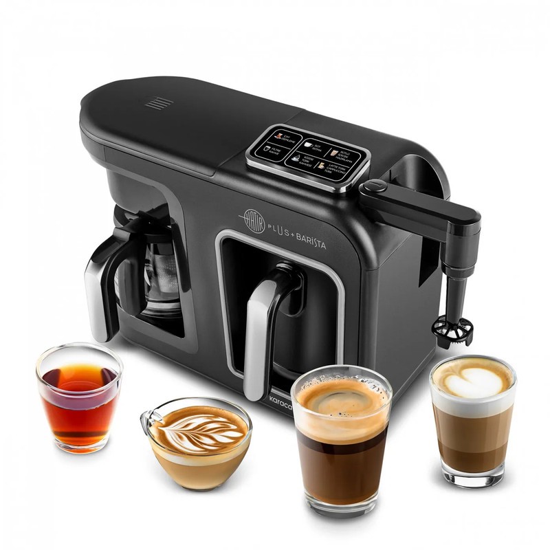 قهوه ساز و چای ساز نیمه اتوماتیک کاراجا مدل Hat r Plus Barista 6 in 1 با توان 1385 وات، مخزن آب 750 میلی لیتر، قابلیت...