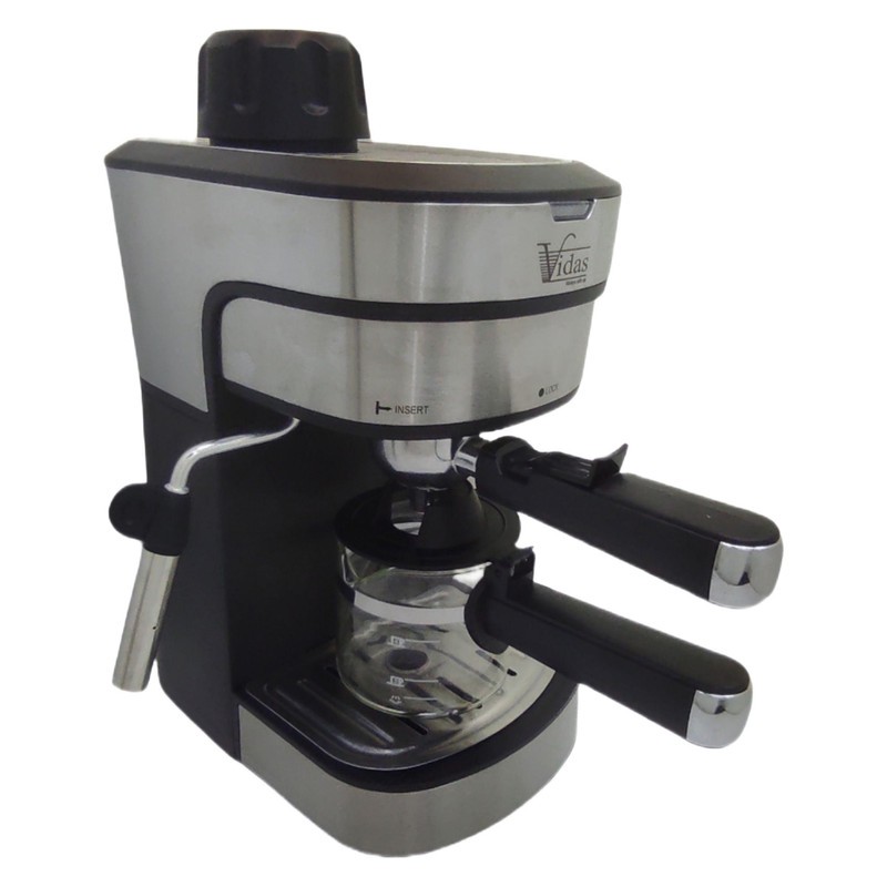 اسپرسوساز ویداس مدل VIR-2342، مناسب تهیه اسپرسو و کاپوچینو، دارای یک عدد نازل قهوه، سینی چکه گیر