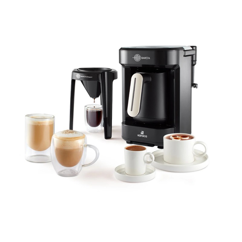 قهوه ساز کاراجا مدل Barista T rk، ظرفیت دم آوری پنج فنجان با فیلتر الیافی، دارای کف ساز شیر