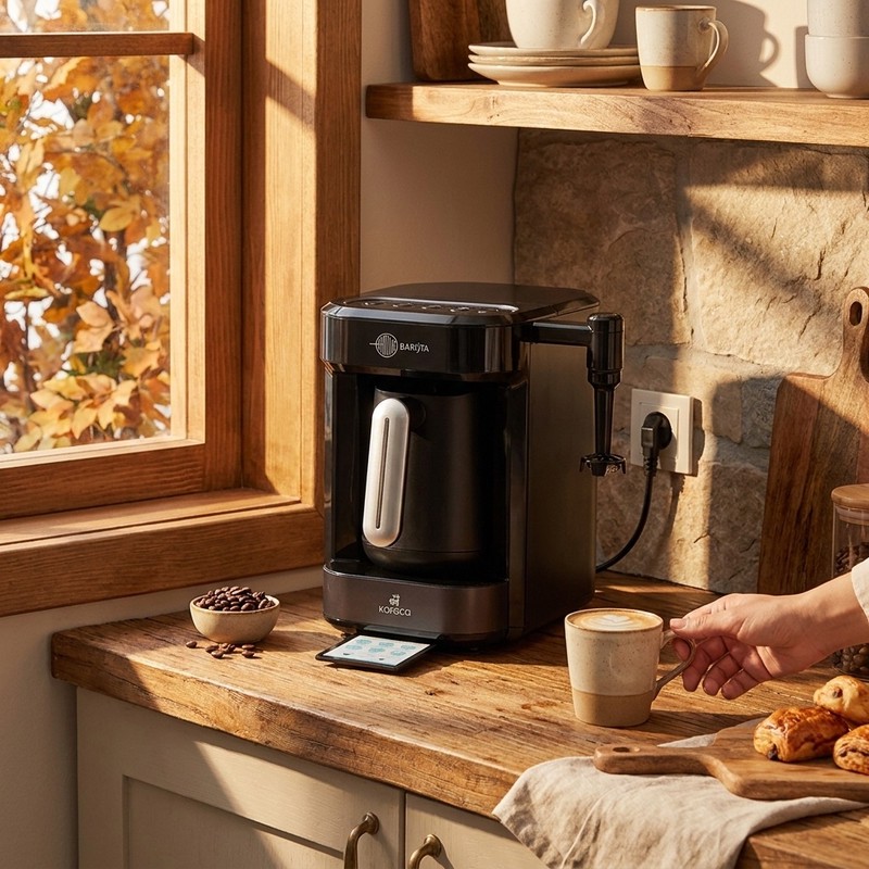 قهوه ساز کاراجا مدل Barista T rk، ظرفیت دم آوری پنج فنجان با فیلتر الیافی، دارای کف ساز شیر