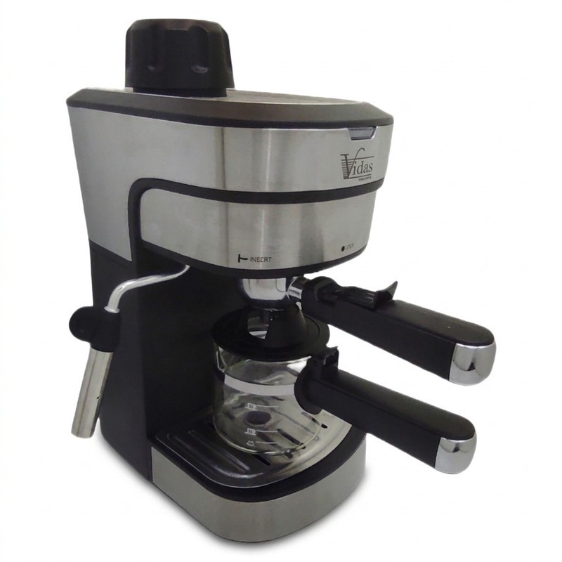 اسپرسوساز ویداس مدل VIR-2342، مناسب تهیه اسپرسو و کاپوچینو، دارای یک عدد نازل قهوه، سینی چکه گیر
