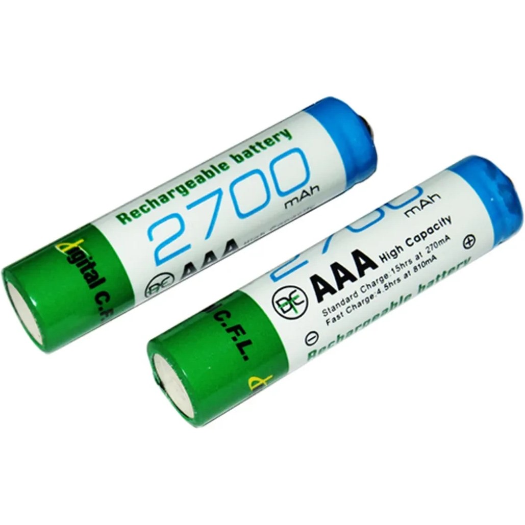 باتری نیم قلمی شارژی digital C F L AAA 2700 MAh (بسته 2عددی)