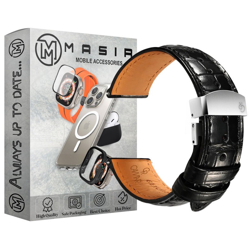 بند مسیر مدل CAMAR Leather Strap مناسب برای ساعت هوشمند هایلو RS4 RS4 PLUS