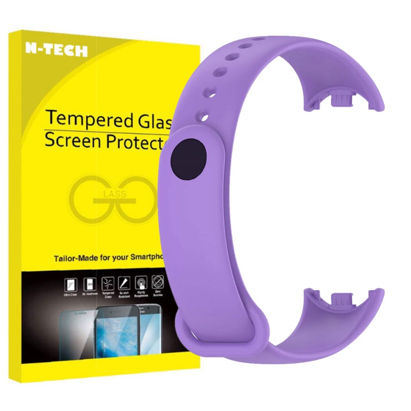بند انتک مدل Silicone PLSK Belt مناسب برای ساعت هوشمند شیائومی Mi Band 8
