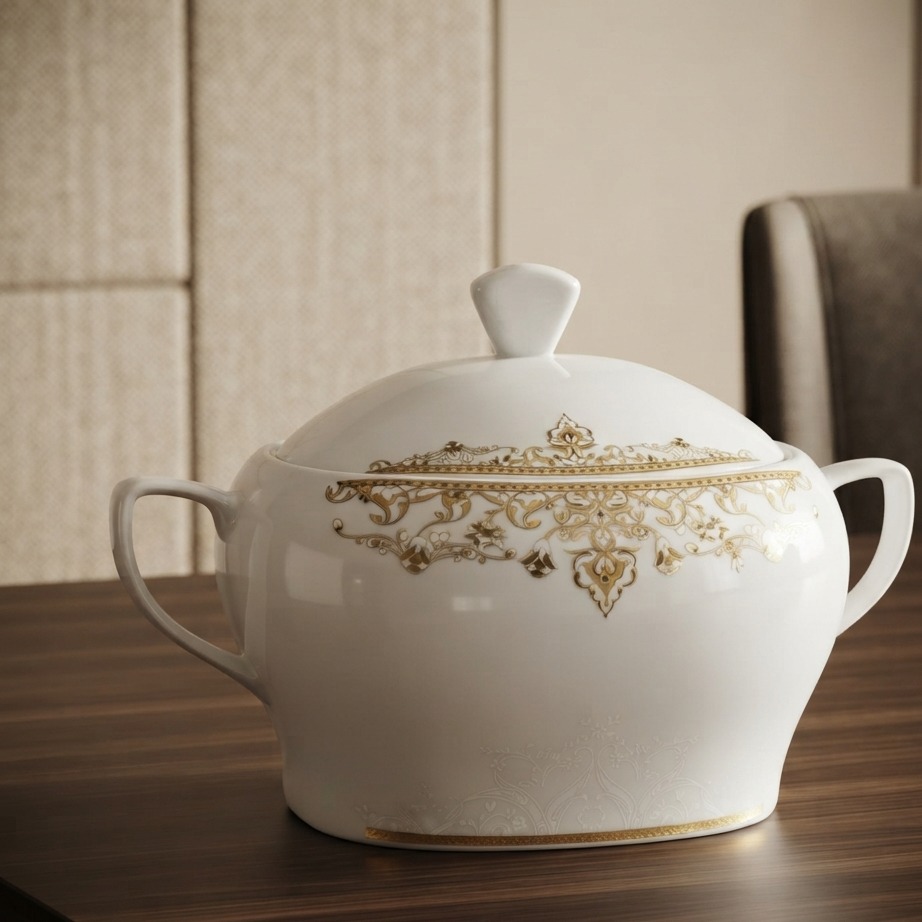 سوپ خوری قالب کلاسیک آکوریا چینی توس