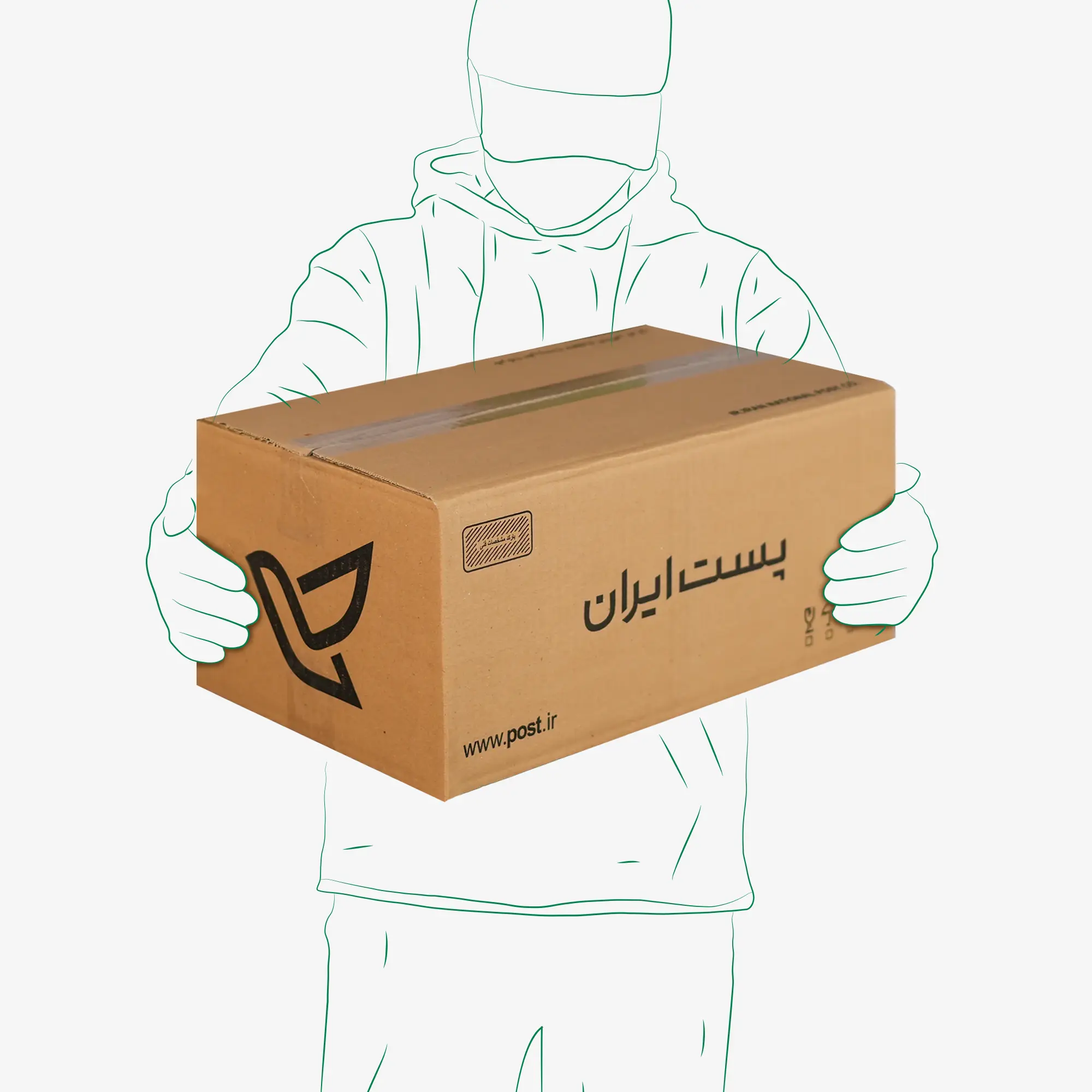 کارتن پستی سایز 6 سه لایه بسته 20 عددی