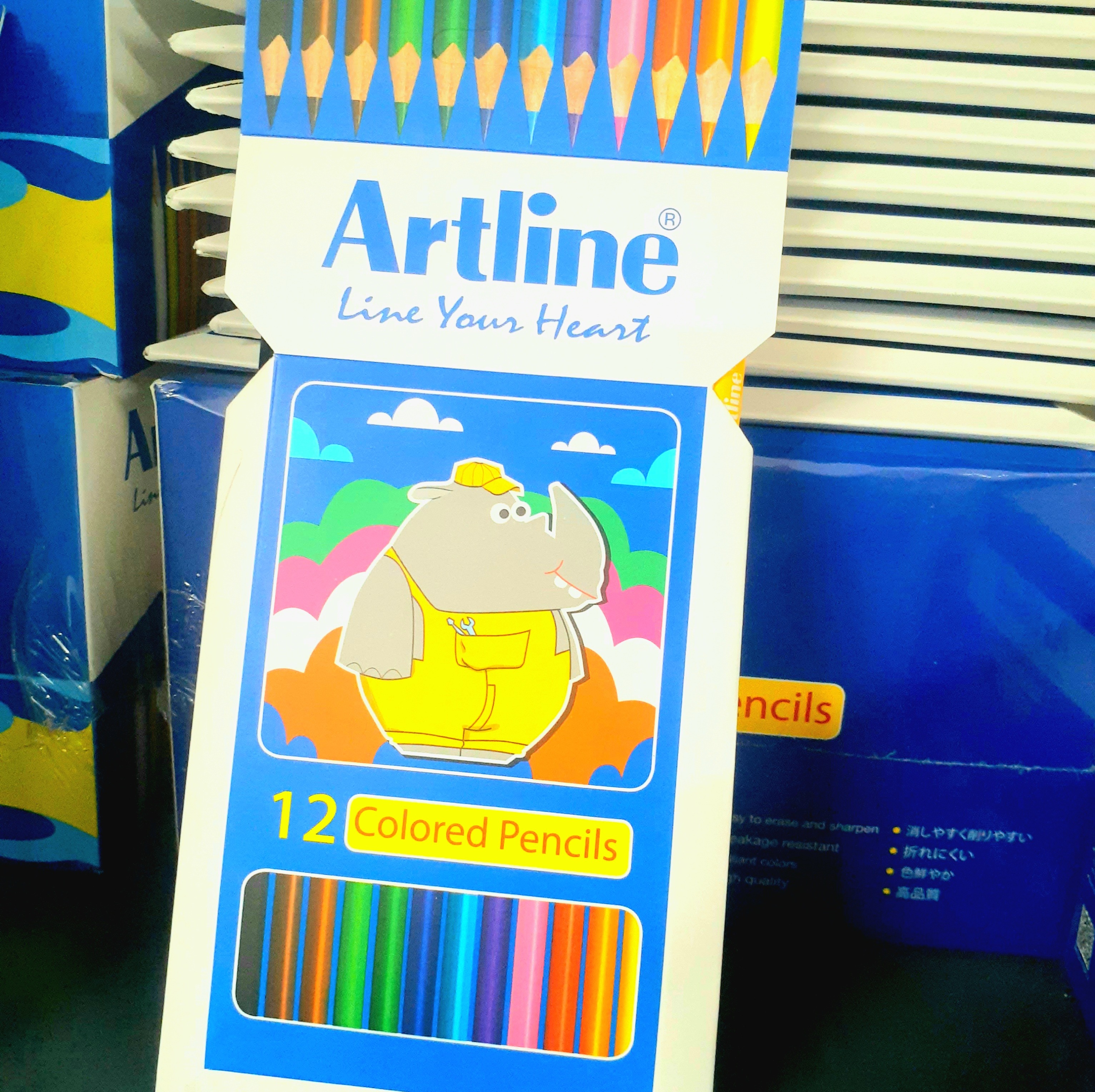 مداد رنگی 12 رنگ آرت لاین مقوایی Artline