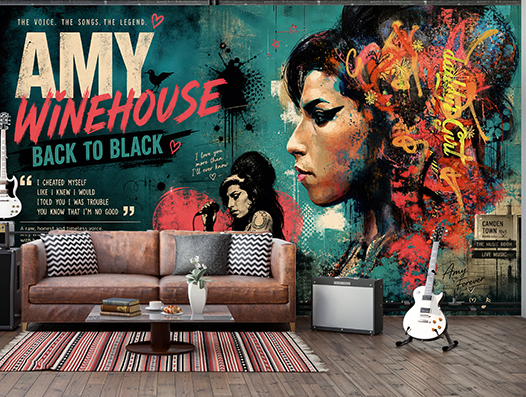 پوستر دیواری هنرمندان طرح خواننده amy کد pb774