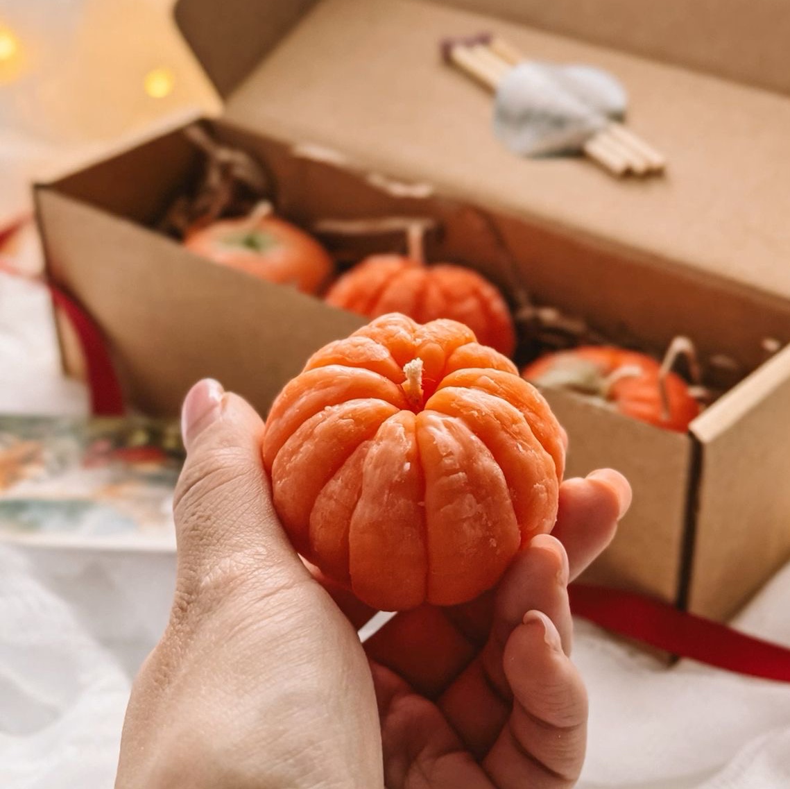 شمع نارنگی بدون پوست