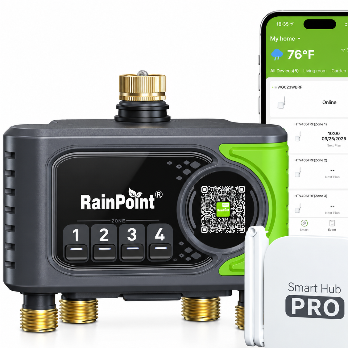 تایمر آبیاری هوشمند RAINPOINT چهار زون