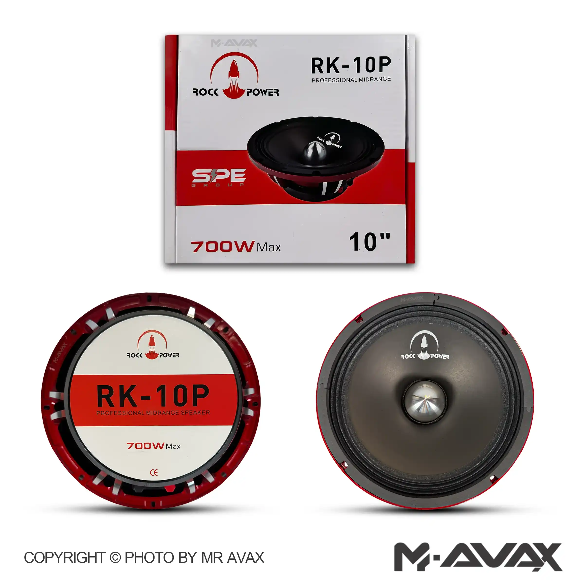 میدرنج 10 اینچ راک پاور مدل RK-10P (دو عددی)