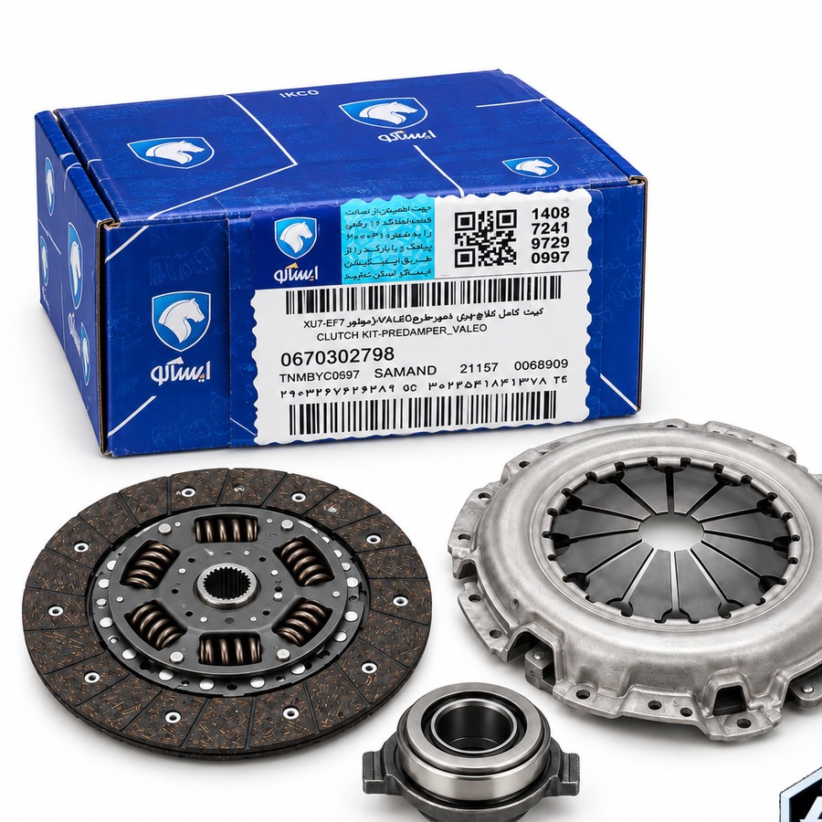 کیت کامل کلاچ پریدمپر 6 فنر طرح Valeo ایساکو مناسب پژو 405، پارس و سمند کد 0670302798