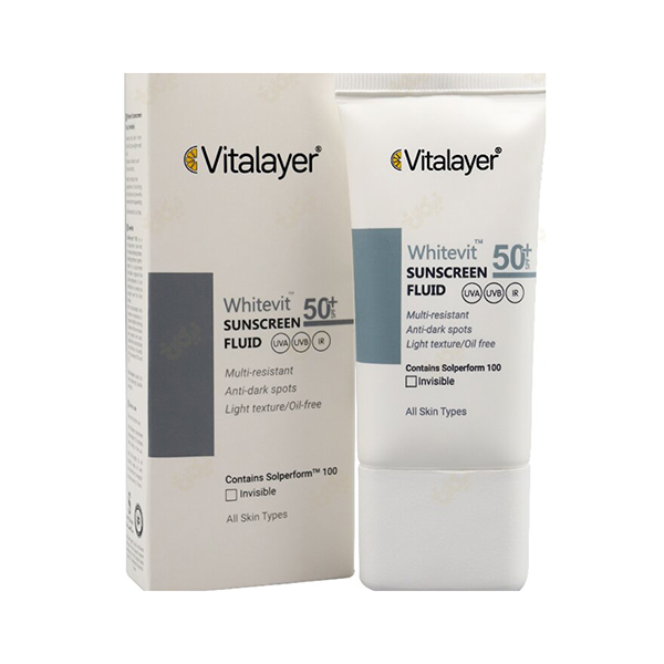 کرم ضدآفتاب و ضدلک ویتالایر بی رنگ SPF50 مناسب انواع پوست، حجم 40 میلیلیتر