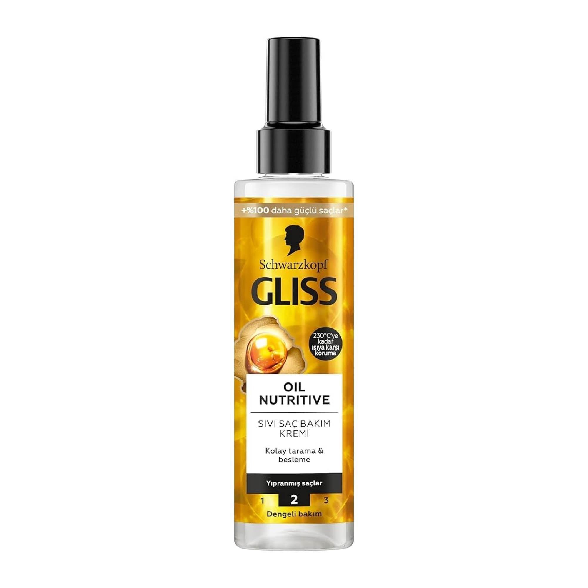 اسپری دو فاز گلیس مدل Oil Nutritive حاوی روغن مارولا و امگا 200 میل