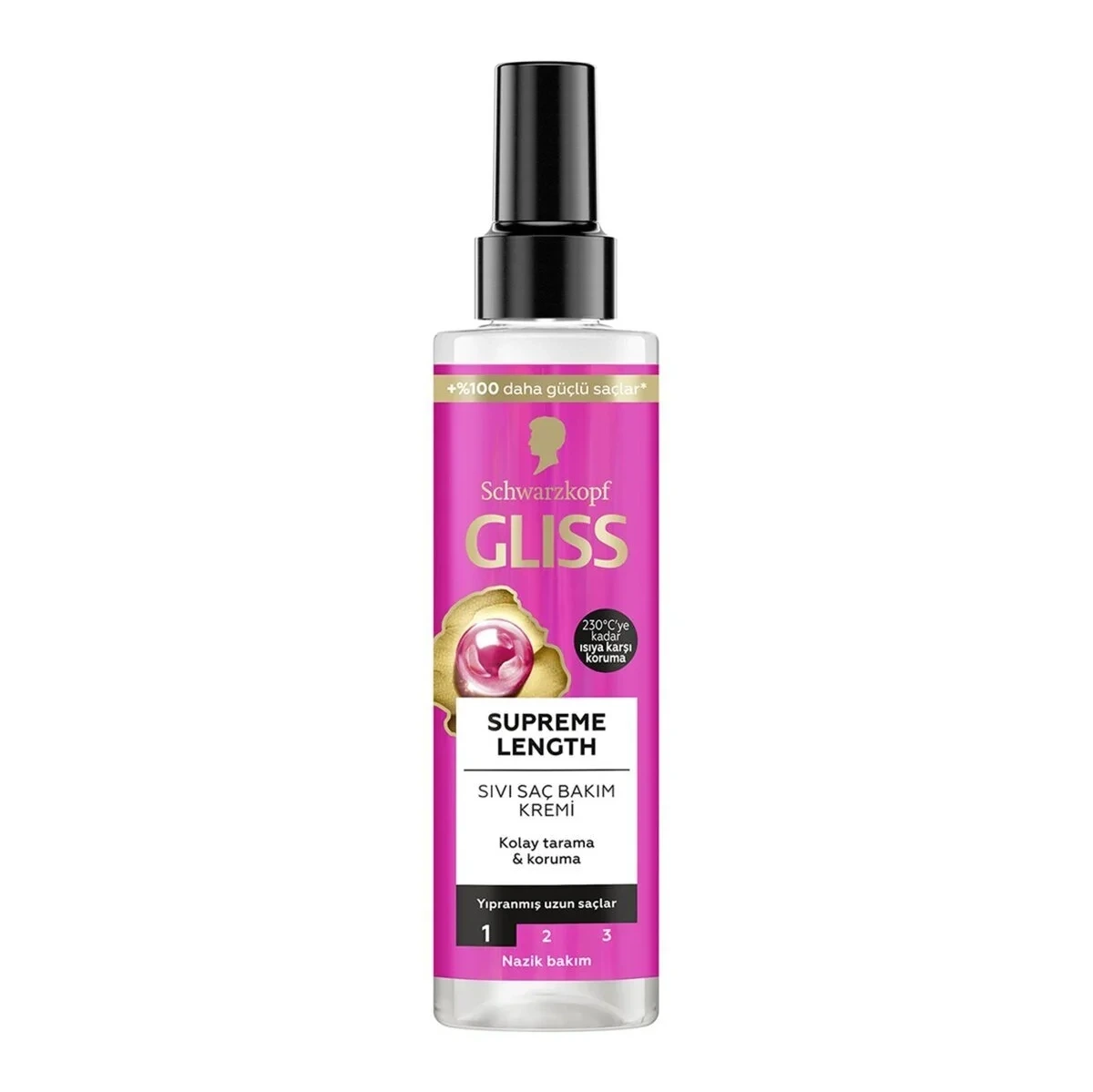 اسپری دوفاز گلیس مدل Supreme Length حاوی بیوتین و عصاره گل صدتومانی 200 میل