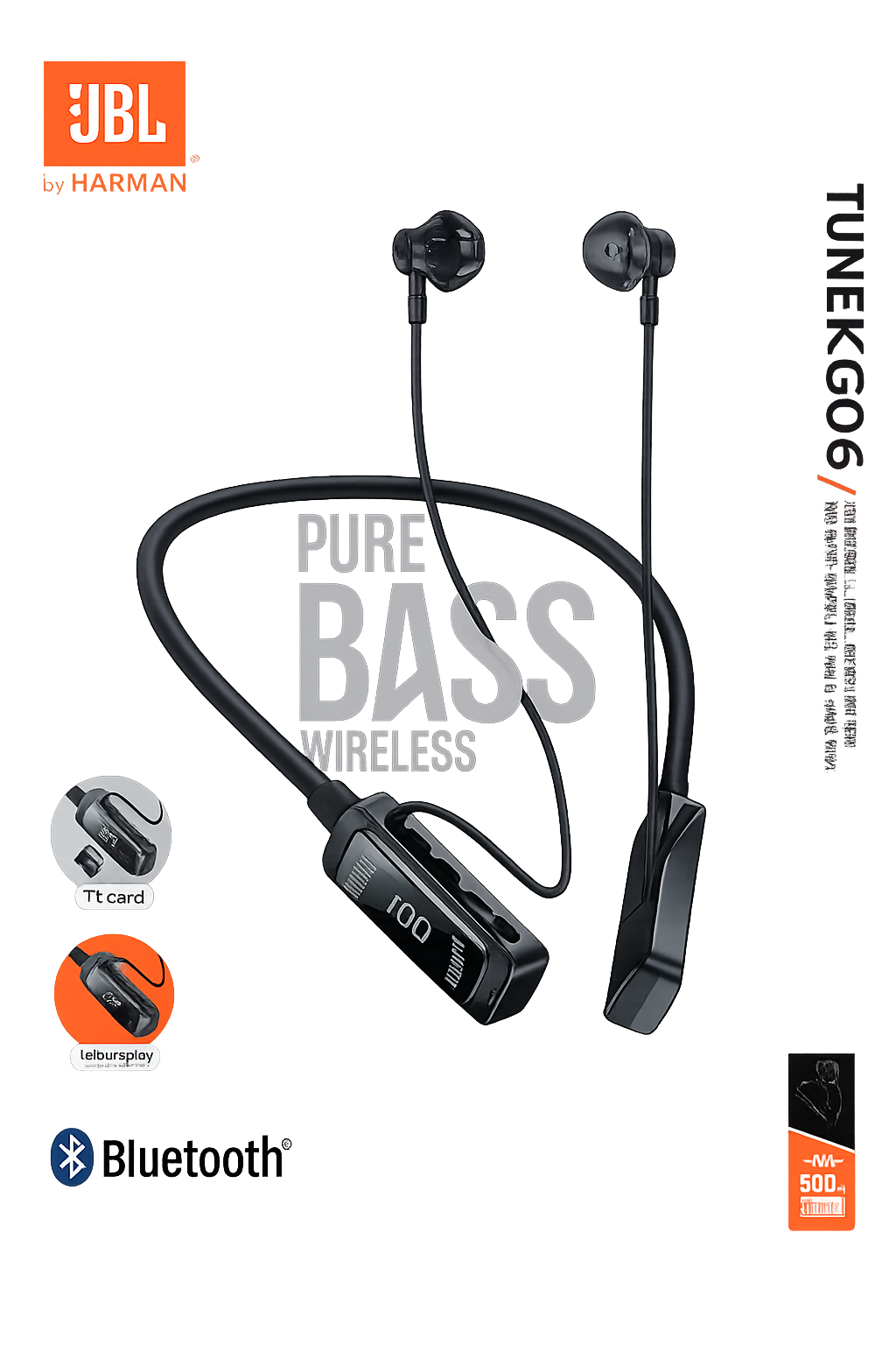 هندزفری بلوتوث گردنی JBL مدل TUNE KG06