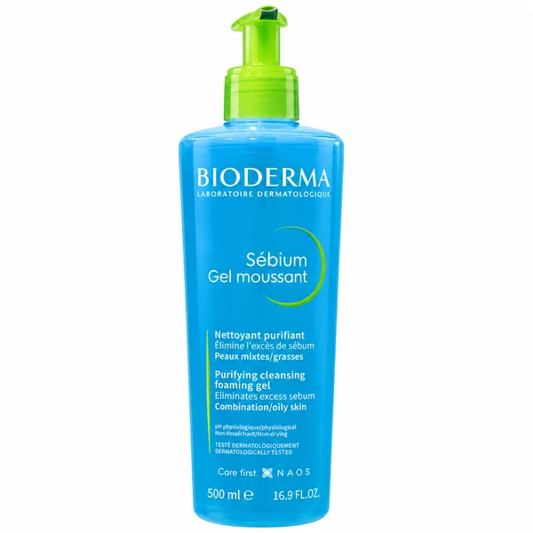 ژل شستشوی صورت بایودرما Sebium پوست مختلط و چرب 500 میل