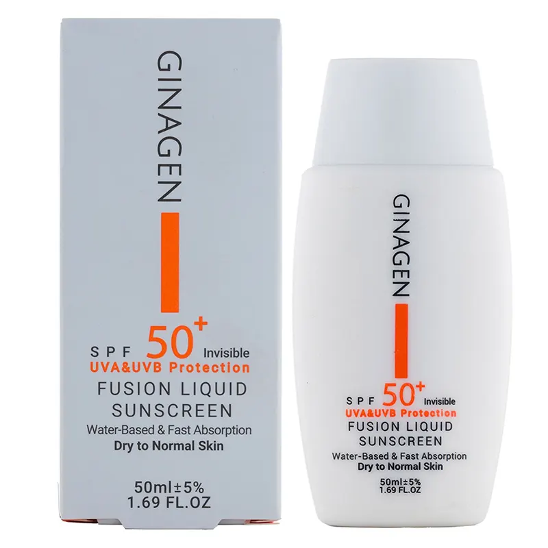 ضد آفتاب بی رنگ پوست خشک و نرمال ژیناژن SPF50