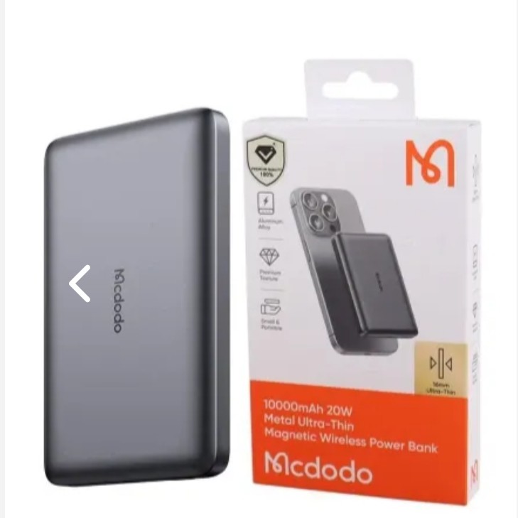 پاور بانک بی سیم فست شارژ مک دودو MC-465 PD 20W ظرفیت 10000 میلی آمپر ساعت