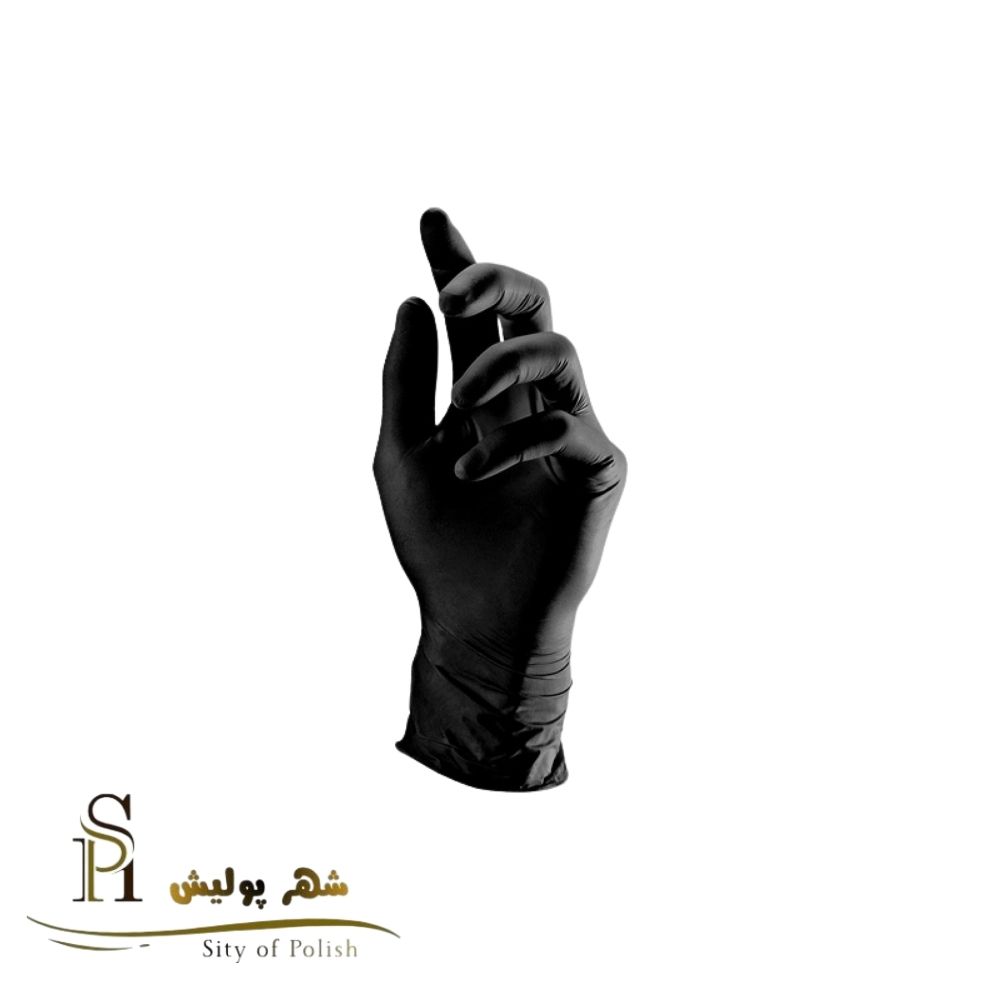 دستکش یکبار مصرف نیتریل مشکی تک عددی سایز متوسط