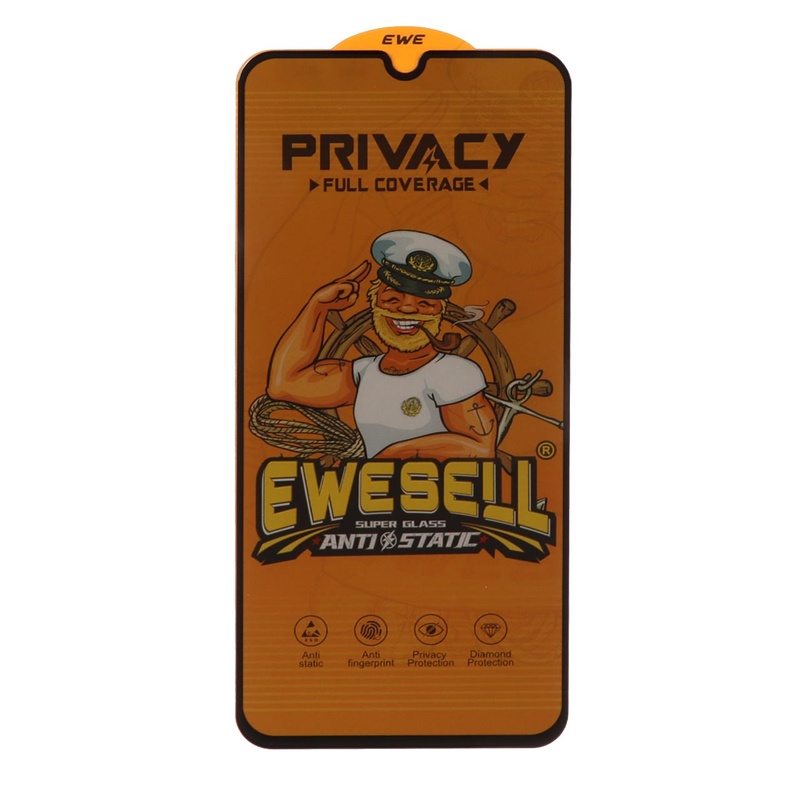 گلس گوشی سامسونگ شیشه ای پرایوسی Ewesell آنتی استاتیک Full Cover Anti Static Privacy اورجینال برای Galaxy A31 / A32 4G /