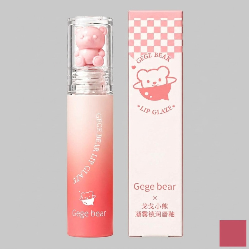 رژ لب مایع مات گه گه بیر مدل Cute Bear شماره 5، رنگ کالباسی
