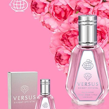 عطر ادکلن زنانه ورساچه برایت کریستال صورتی فراگرنس ورد VERSUS BRIGHT CRYSTAL حجم 50 میل