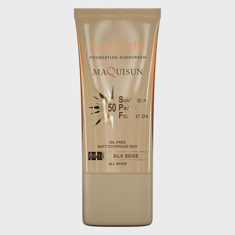 کرم ضد آفتاب رنگی سان سیف، 50 SPF، مدل MAQUISUN NW15، مناسب انواع پوست تنالیته با متوسط و حجم 40 میلی لیتر، محافظت کن...