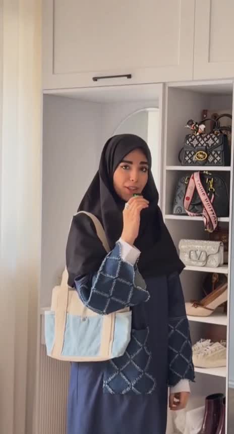 کیف آبی سفید دخترانه ترند