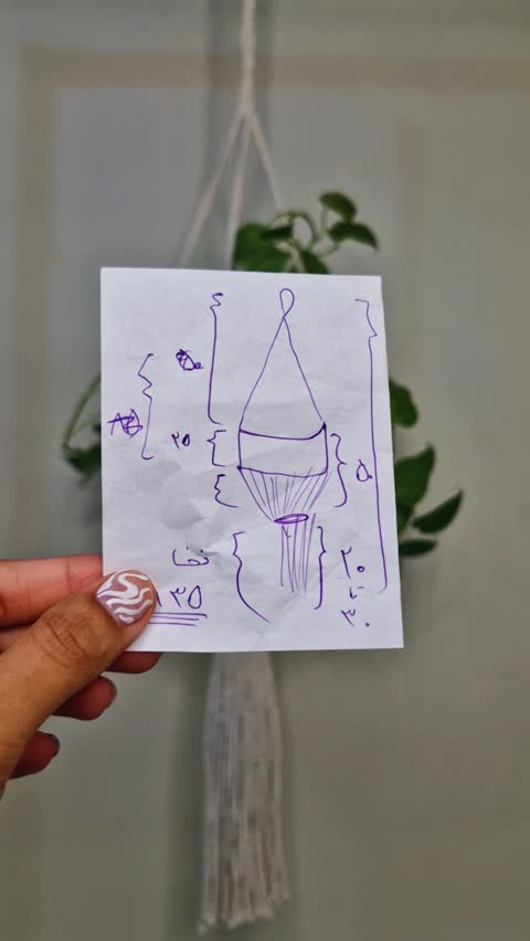 آویز گلدان مکرومه سایز بزرگ