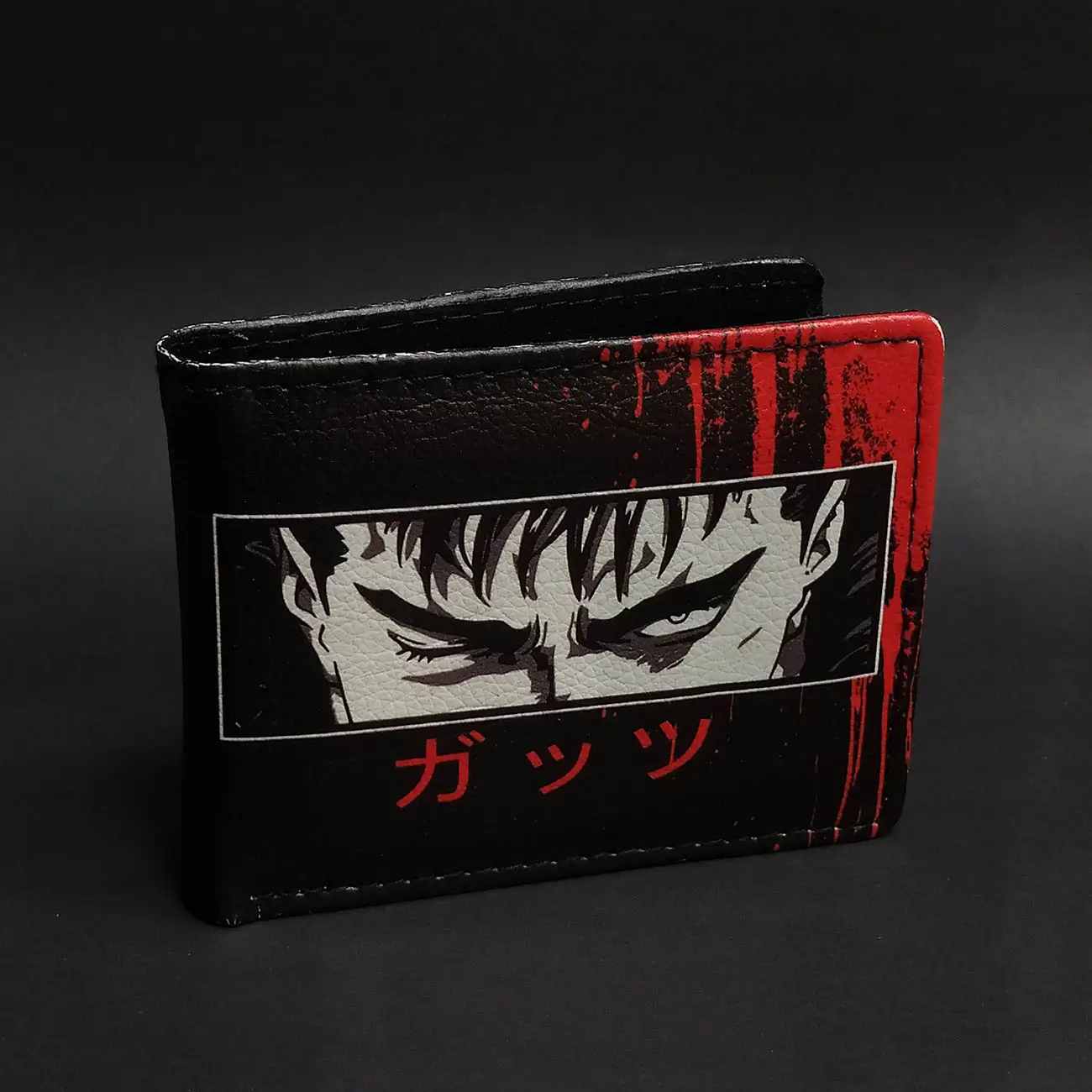 کیف پول چاپی طرح Berserk Guts | کیف پول فانتزی انیمه ژاپنی با طراحی دارک و خاص