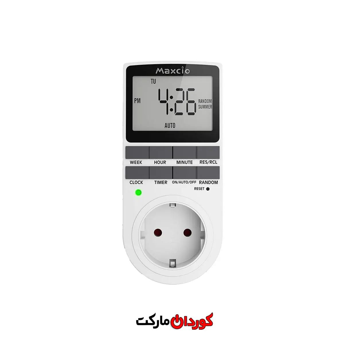 پریز تایمردار قابل برنامە ریزی ماکسیو Maxcio ‎TM02-EU