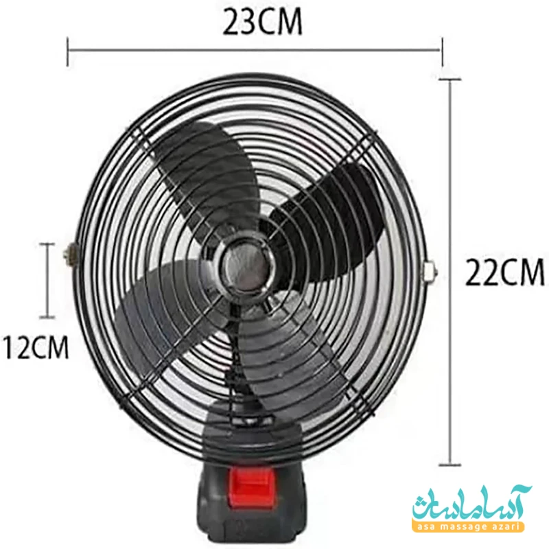 پنکه شارژی فلزی باتری لیتیومی LITHIUM ELECTRIC FAN 48 ولت