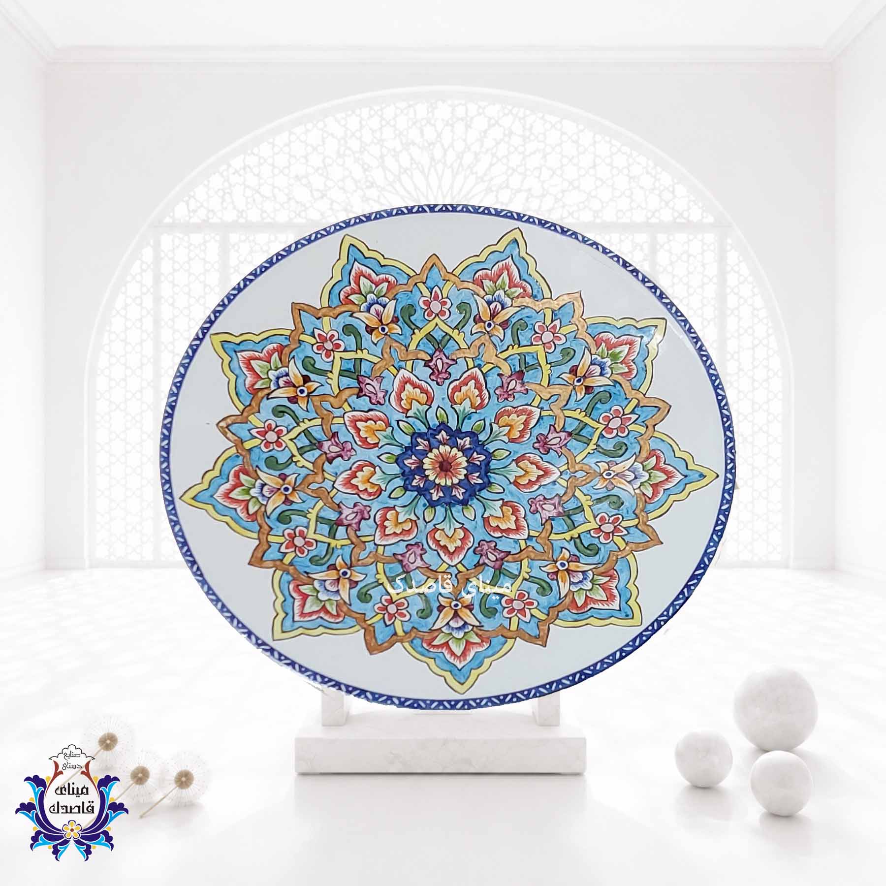 بشقاب میناکاری 16 سانتیمتر کد 1042جدید