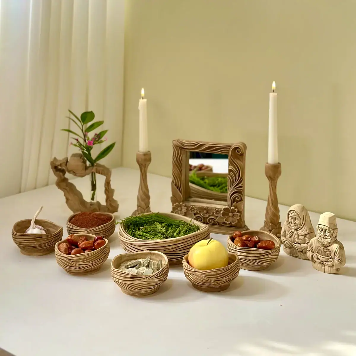 ست کامل هفتسین دکوراتیو طرح «چوبینه» (Choobineh)
