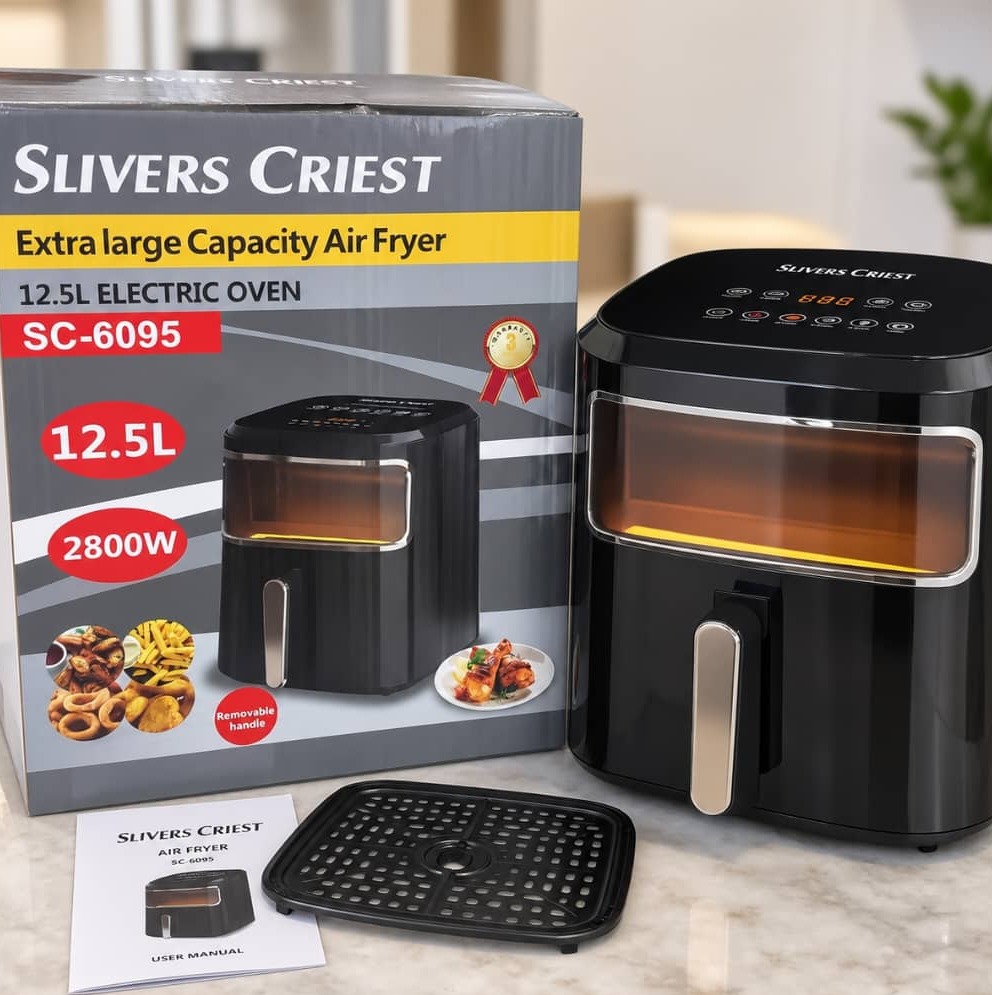 سرخ کن هواپز سیلور کرست 2800 وات، چراغ داخلی و 10 برنامه خودکار