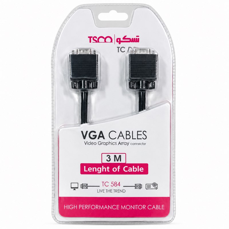 کابل VGA تسکو TC 584 طول 3 متر کد 140750