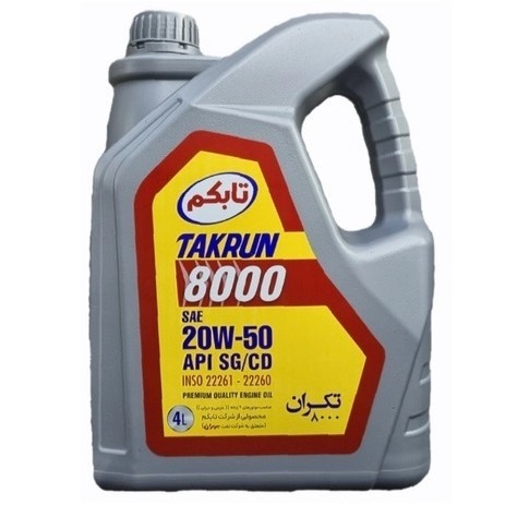 روغن موتور تکران 8000 بهران (تابکم) SG حجم 4لیتر