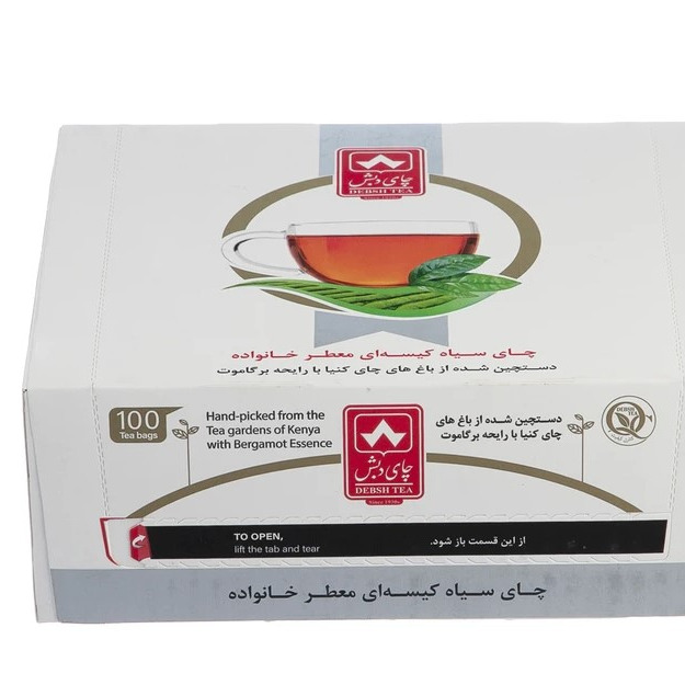 چای کیسه ای عطری خانواده چای دبش بسته 100 عددی