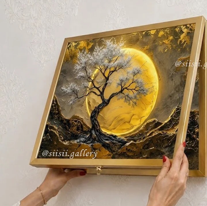 کاور جعبه فیوز برق و جاکلیدی با طرح درخت و ماه