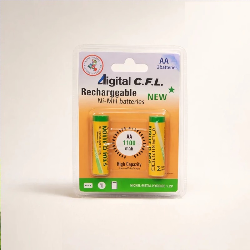 باتری قلمی قابل شارژ دیجیتال CFL مدل Ni-MH1100 بسته 2 عددی