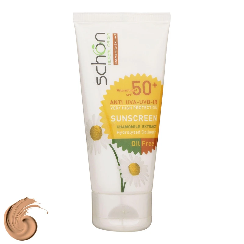 کرم ضد آفتاب +SPF50 شون با رنگ طبیعی مناسب پوست چرب (50 میل)