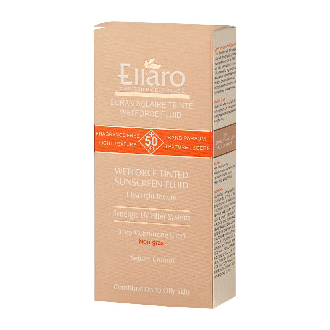 فلوئید ضد آفتاب رنگی الارو مدل SPF50 WETFORCE مناسب پوست مختلط و چرب (50 میل)