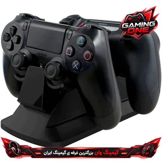 پایه شارژ دسته بازی اسپارک فاکس مدل W60P190 مناسب PS4 پرو اسلیم فت | شارژ همزمان دو دسته