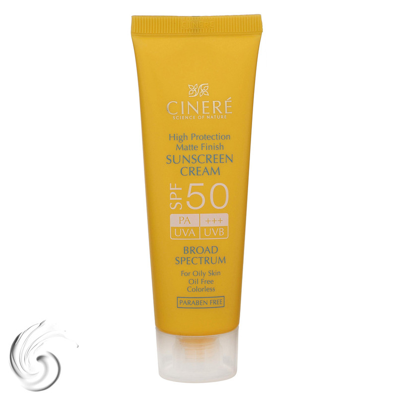 کرم ضدآفتاب بی رنگ سینره مدل SPF50 مناسب پوست چرب، حجم 50 میلی لیتر