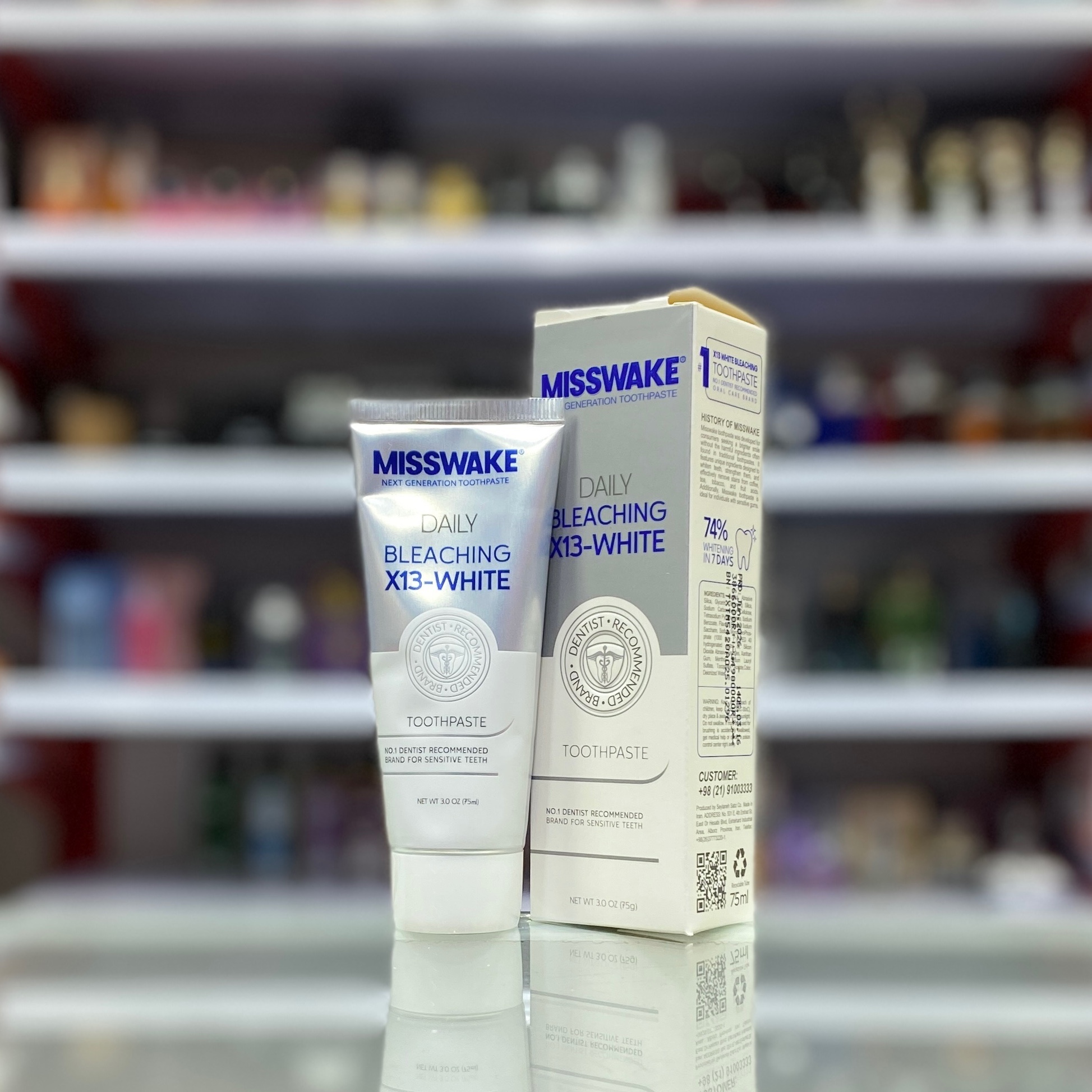 خمیر دندان سفید کننده روزانه میسویک مدل Bleaching حجم 75 میلی لیتر