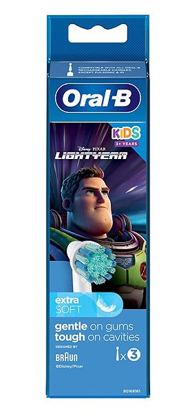 سری یدکی مسواک برقی کودک اورال بی Oral-B مدل Buzz Lightyear (3عددی)
