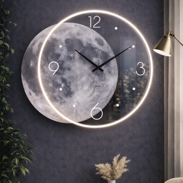 ساعت دیواری طرح ماه Moon Clock