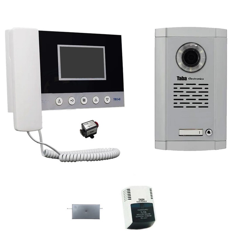 مجموعه دربازکن تصویری تابا مدل 5.431860 یک طبقه به همراه محافظ ولتاژ مانیتور
